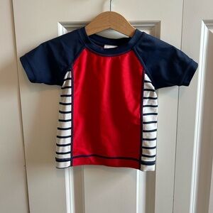 Hanna Andersson red white and blue swim top size 12-18 months (75)